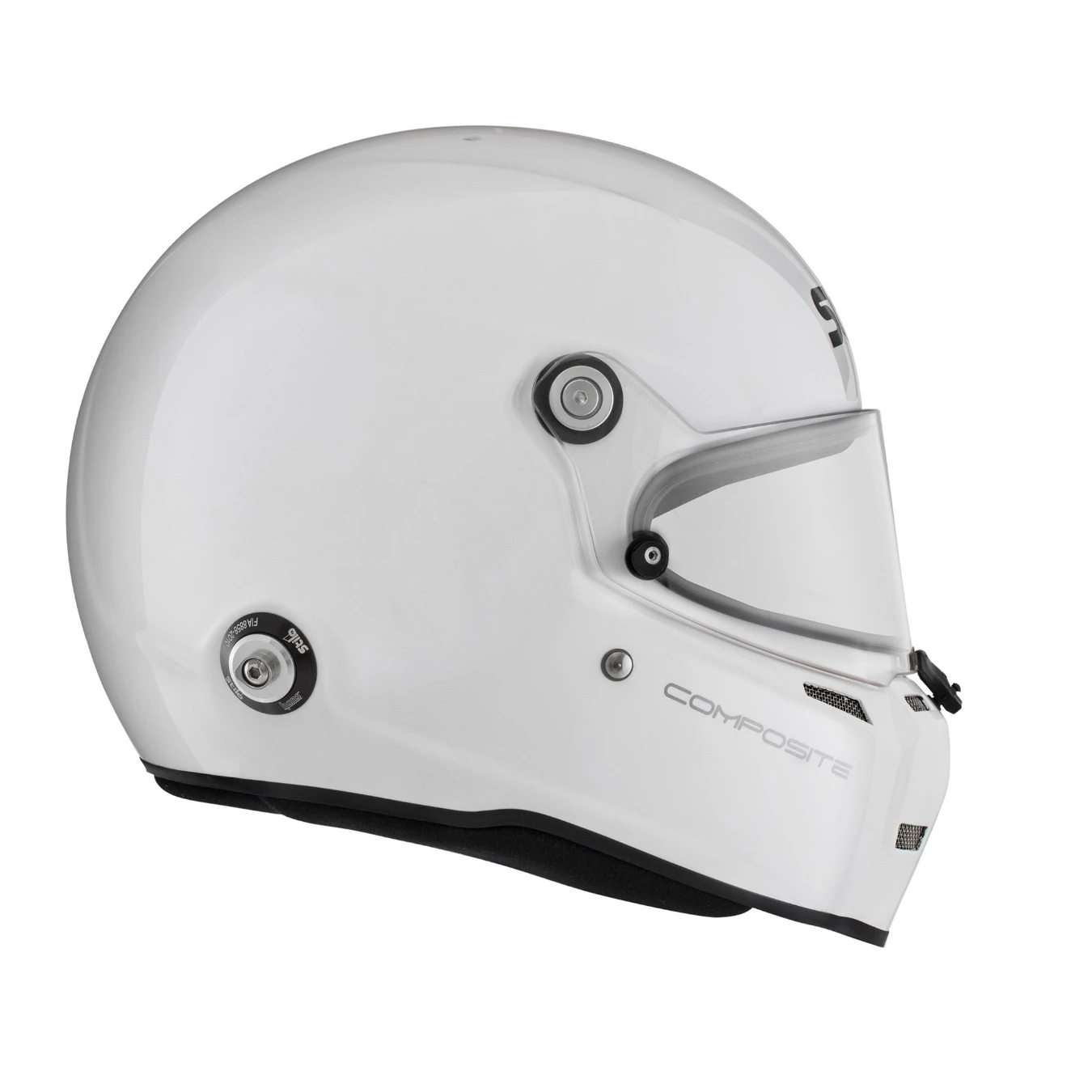 Casque Intégral STILO ST5 FN Composite HANS SNELL SA2020 Blanc Intérieur Bleu – Image 3